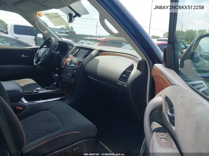 2019 Nissan Armada Sv VIN: JN8AY2NC8KX512258 Lot: 45587347
