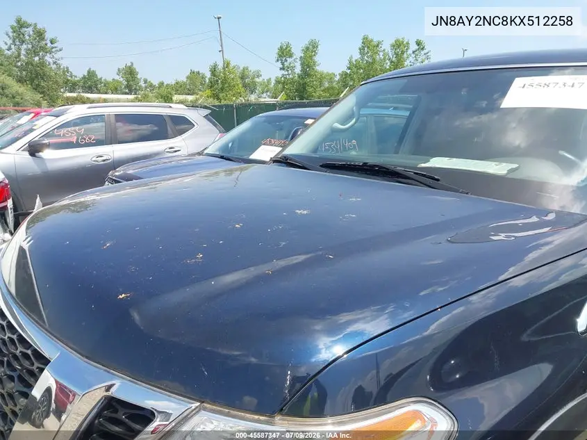2019 Nissan Armada Sv VIN: JN8AY2NC8KX512258 Lot: 45587347