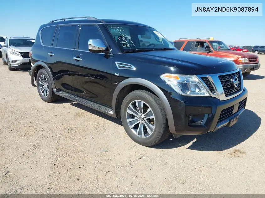 2019 Nissan Armada Sl VIN: JN8AY2ND6K9087894 Lot: 45604925