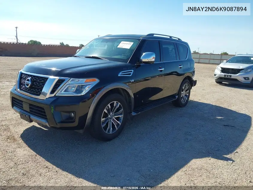 2019 Nissan Armada Sl VIN: JN8AY2ND6K9087894 Lot: 45604925