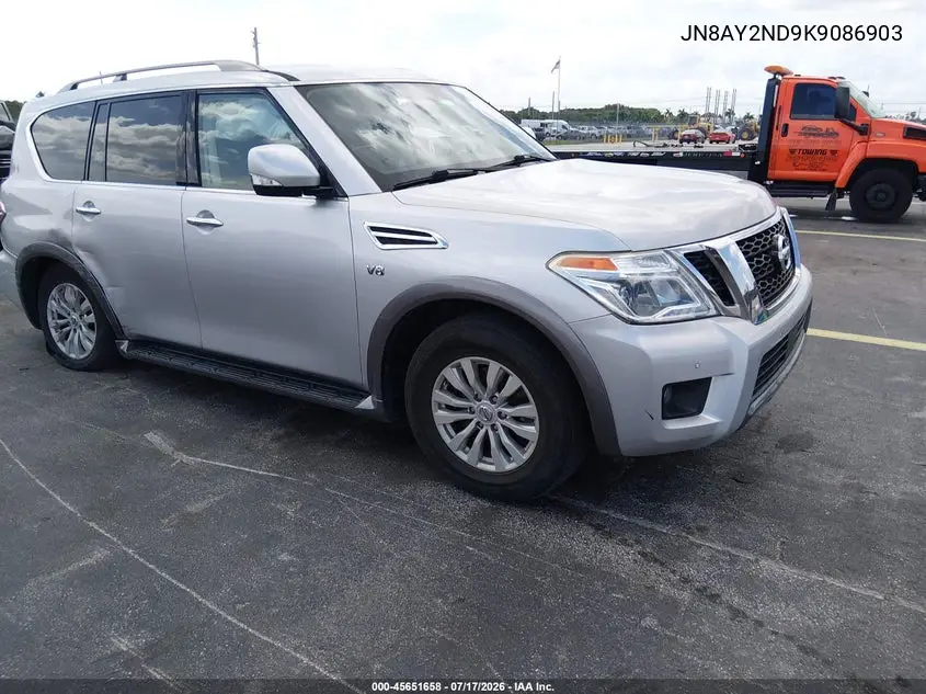 2019 Nissan Armada Sv VIN: JN8AY2ND9K9086903 Lot: 45651658