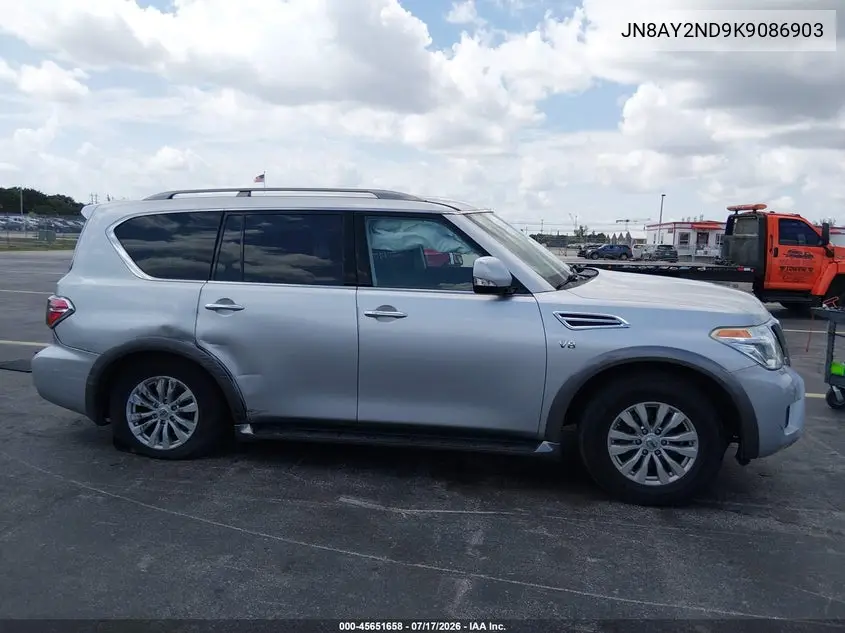 2019 Nissan Armada Sv VIN: JN8AY2ND9K9086903 Lot: 45651658