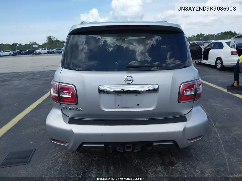2019 Nissan Armada Sv VIN: JN8AY2ND9K9086903 Lot: 45651658