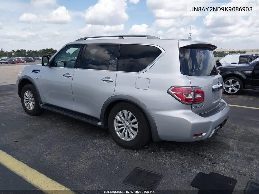 2019 Nissan Armada Sv VIN: JN8AY2ND9K9086903 Lot: 45651658