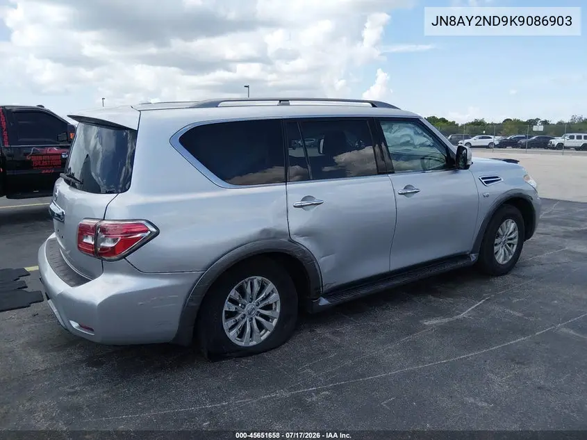 2019 Nissan Armada Sv VIN: JN8AY2ND9K9086903 Lot: 45651658