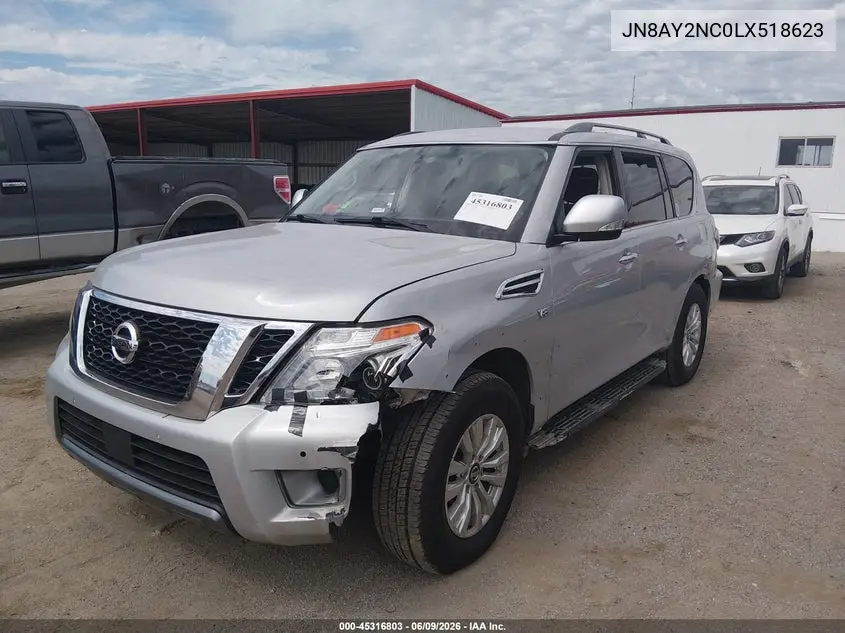 2020 Nissan Armada Sv 4Wd VIN: JN8AY2NC0LX518623 Lot: 45316803