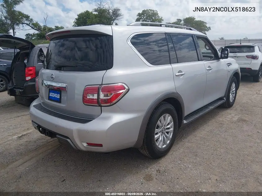 2020 Nissan Armada Sv 4Wd VIN: JN8AY2NC0LX518623 Lot: 45316803