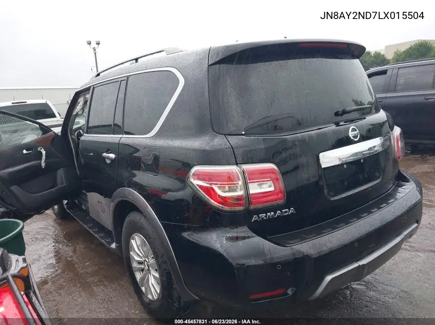 2020 Nissan Armada Sv 2Wd VIN: JN8AY2ND7LX015504 Lot: 45457831