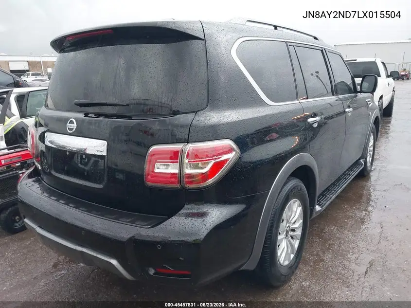 2020 Nissan Armada Sv 2Wd VIN: JN8AY2ND7LX015504 Lot: 45457831