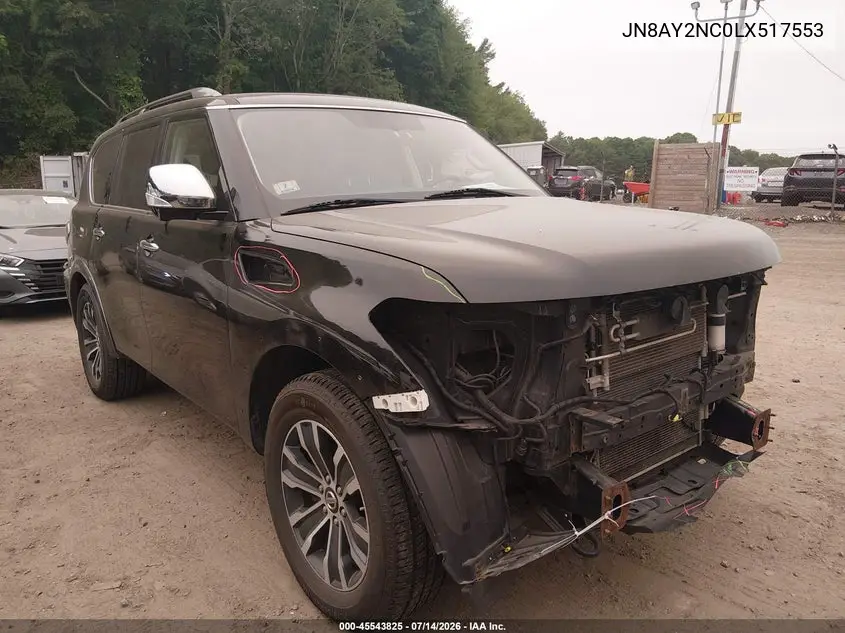 2020 Nissan Armada Sl 4Wd VIN: JN8AY2NC0LX517553 Lot: 45543825