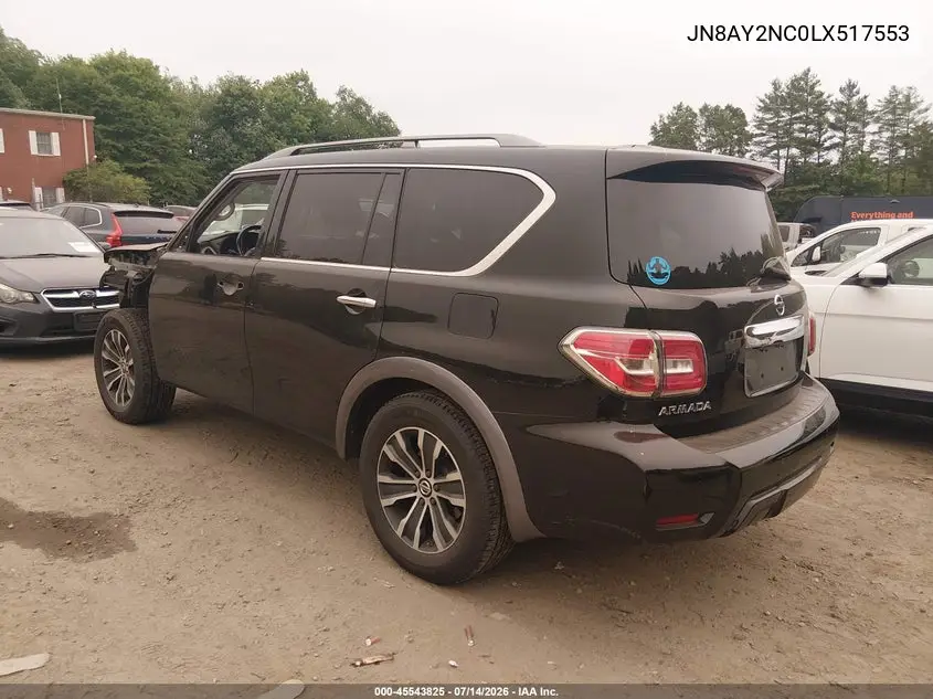 2020 Nissan Armada Sl 4Wd VIN: JN8AY2NC0LX517553 Lot: 45543825