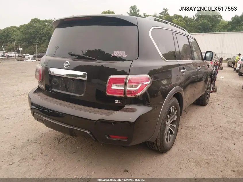2020 Nissan Armada Sl 4Wd VIN: JN8AY2NC0LX517553 Lot: 45543825