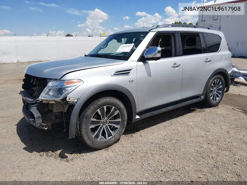 2020 Nissan Armada Sl 4Wd VIN: JN8AY2NC1L9617908 Lot: 45546987