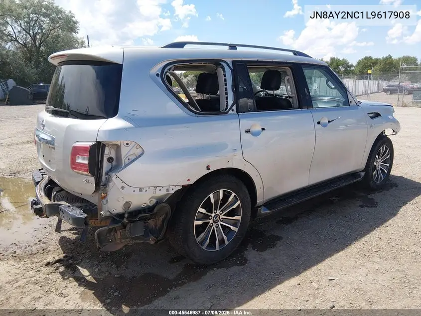 2020 Nissan Armada Sl 4Wd VIN: JN8AY2NC1L9617908 Lot: 45546987