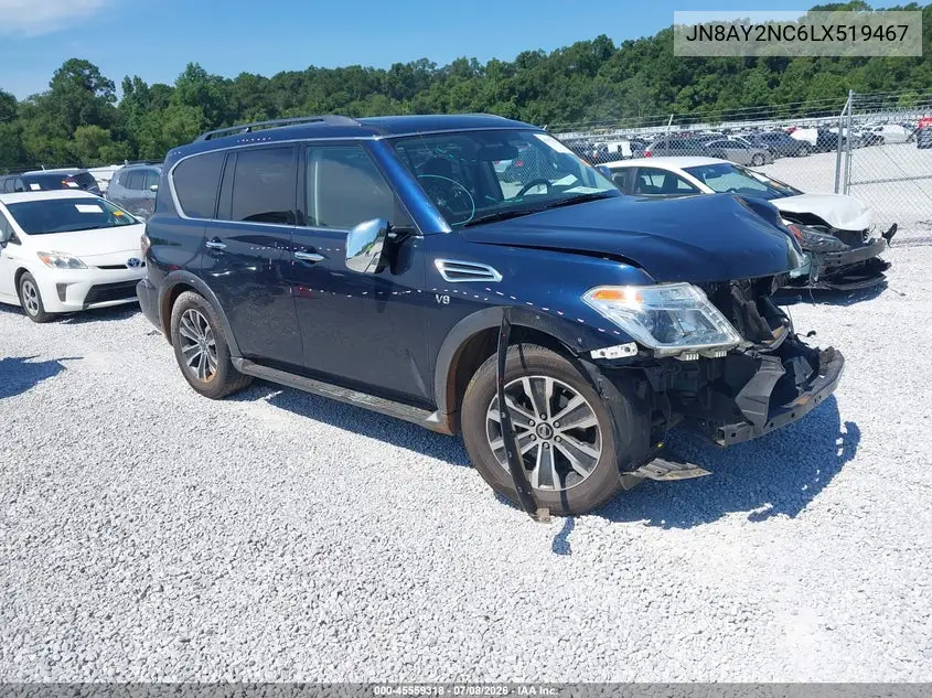 2020 Nissan Armada Sl 4Wd VIN: JN8AY2NC6LX519467 Lot: 45559318