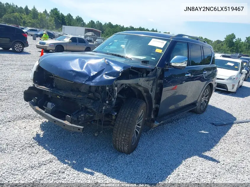 2020 Nissan Armada Sl 4Wd VIN: JN8AY2NC6LX519467 Lot: 45559318