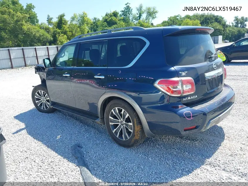 2020 Nissan Armada Sl 4Wd VIN: JN8AY2NC6LX519467 Lot: 45559318