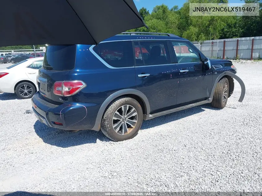 2020 Nissan Armada Sl 4Wd VIN: JN8AY2NC6LX519467 Lot: 45559318