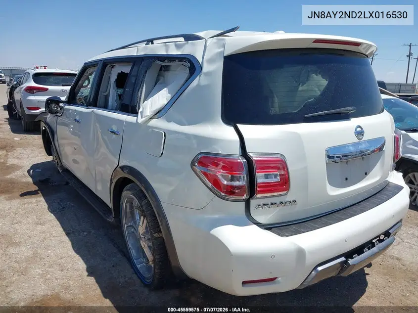 2020 Nissan Armada Sl 2Wd VIN: JN8AY2ND2LX016530 Lot: 45559575