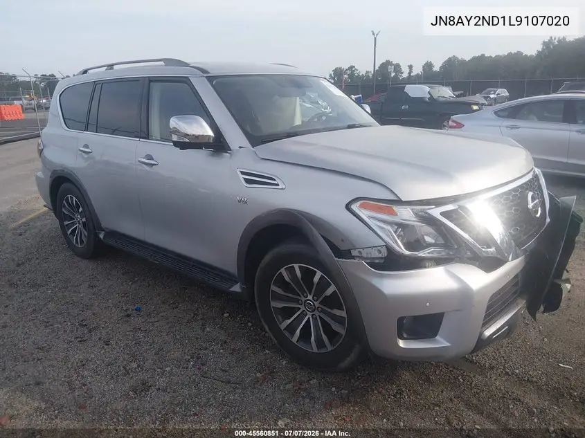 2020 Nissan Armada Sl 2Wd VIN: JN8AY2ND1L9107020 Lot: 45560851