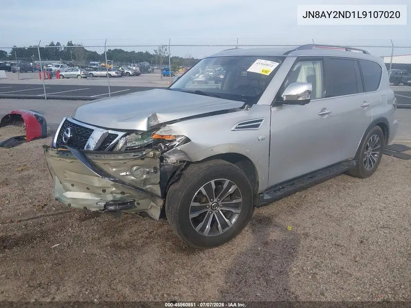 2020 Nissan Armada Sl 2Wd VIN: JN8AY2ND1L9107020 Lot: 45560851