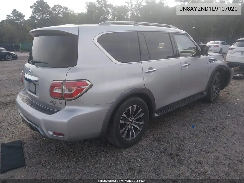 2020 Nissan Armada Sl 2Wd VIN: JN8AY2ND1L9107020 Lot: 45560851