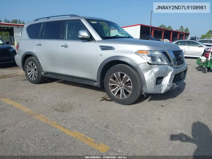 2020 Nissan Armada Sl 2Wd VIN: JN8AY2ND7L9108981 Lot: 45584401