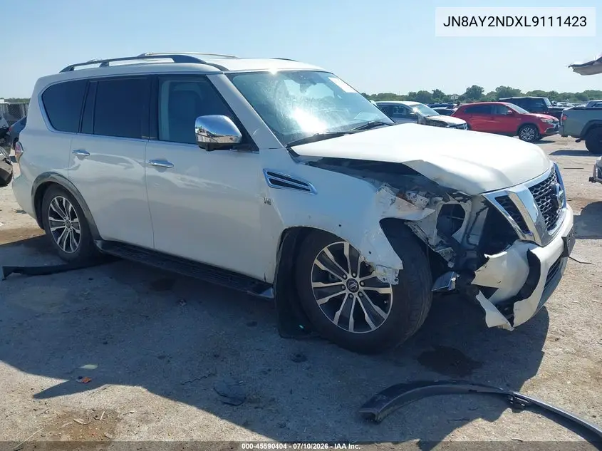 2020 Nissan Armada Sl 2Wd VIN: JN8AY2NDXL9111423 Lot: 45590404