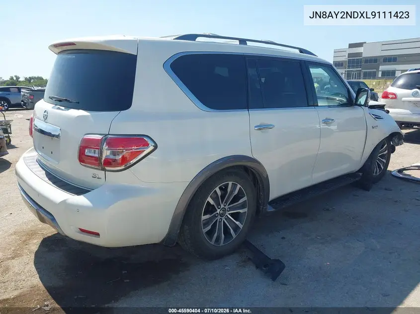 2020 Nissan Armada Sl 2Wd VIN: JN8AY2NDXL9111423 Lot: 45590404