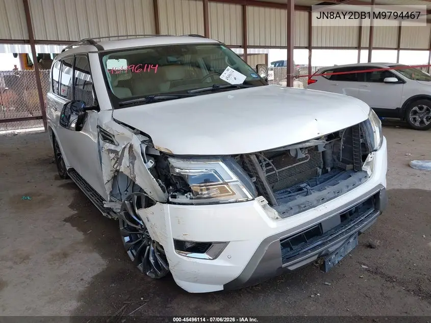 2021 Nissan Armada Platinum 4Wd VIN: JN8AY2DB1M9794467 Lot: 45496114