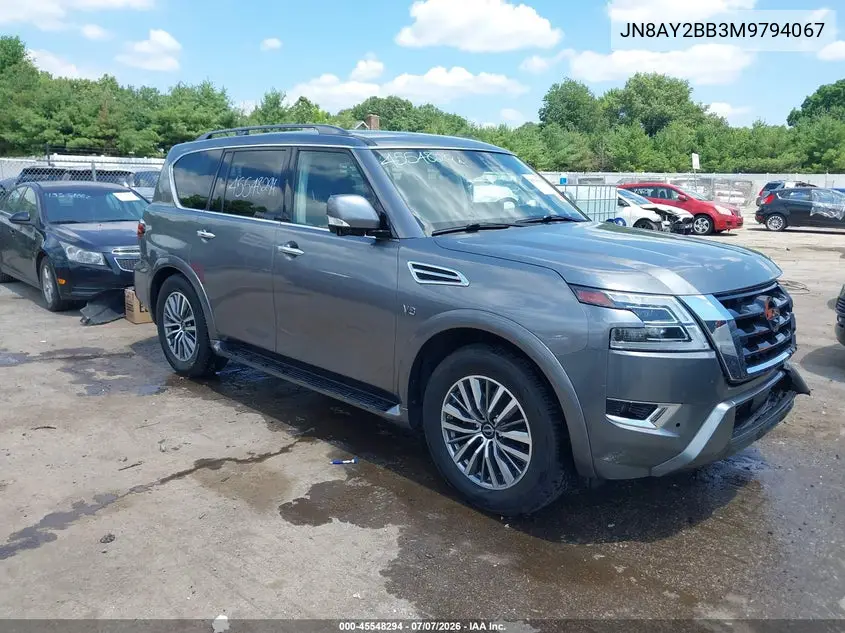 2021 Nissan Armada Sl 4Wd VIN: JN8AY2BB3M9794067 Lot: 45548294