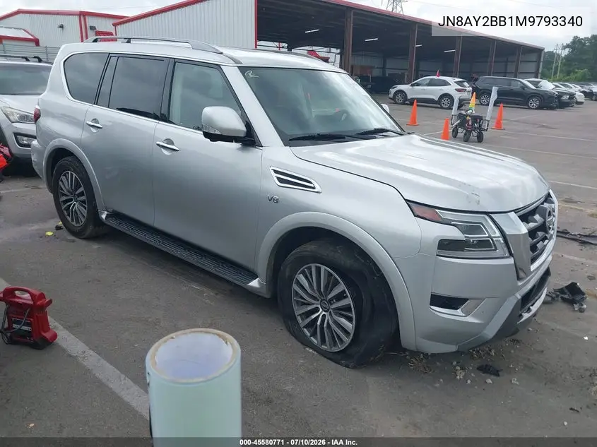 2021 Nissan Armada Sl 4Wd VIN: JN8AY2BB1M9793340 Lot: 45580771