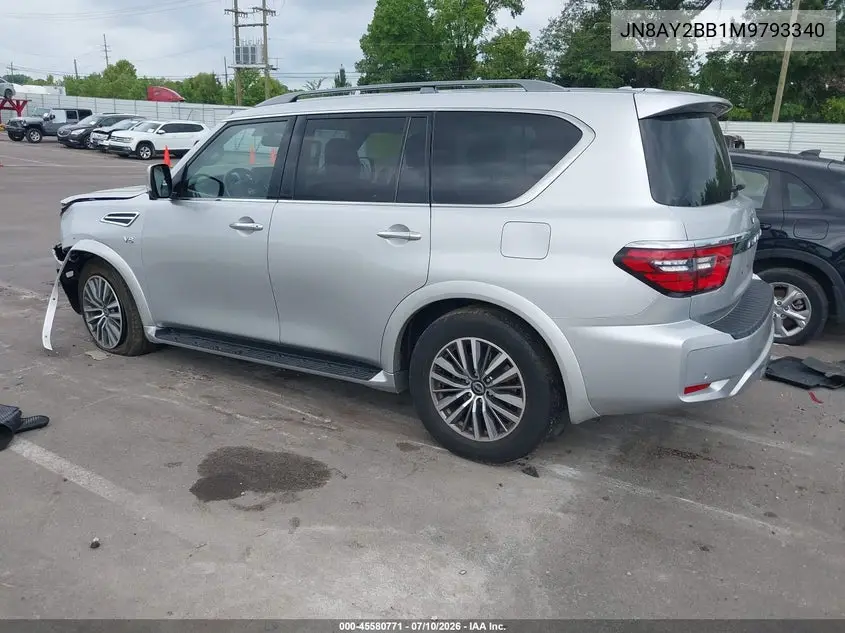2021 Nissan Armada Sl 4Wd VIN: JN8AY2BB1M9793340 Lot: 45580771