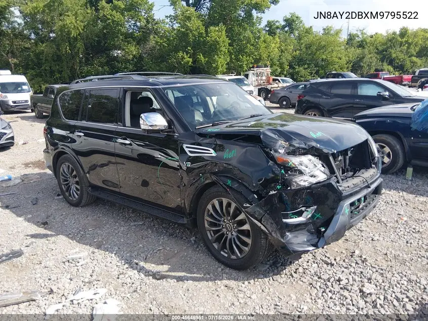 2021 Nissan Armada Platinum 4Wd VIN: JN8AY2DBXM9795522 Lot: 45646951