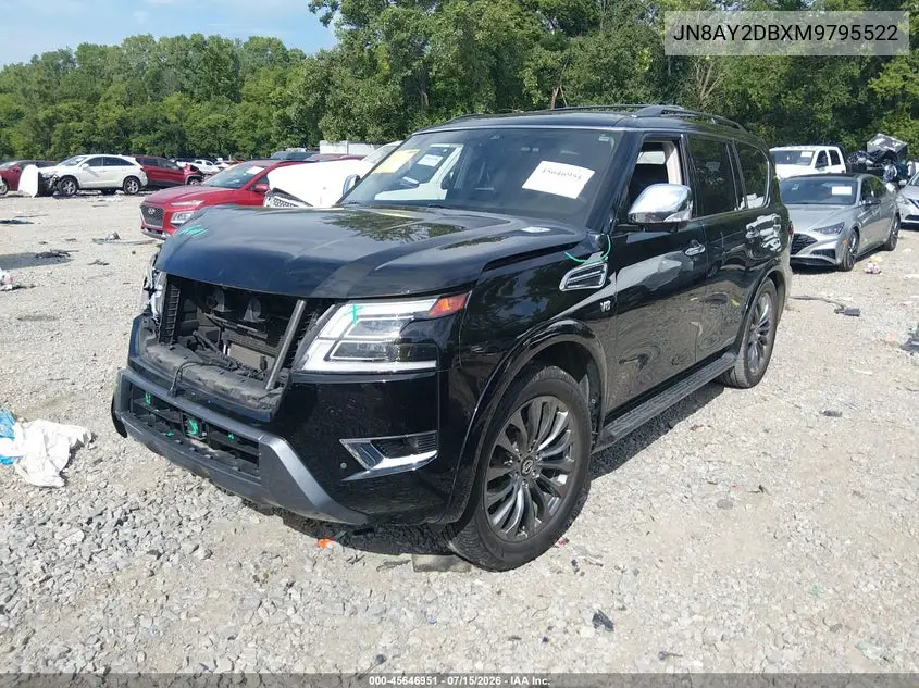 2021 Nissan Armada Platinum 4Wd VIN: JN8AY2DBXM9795522 Lot: 45646951