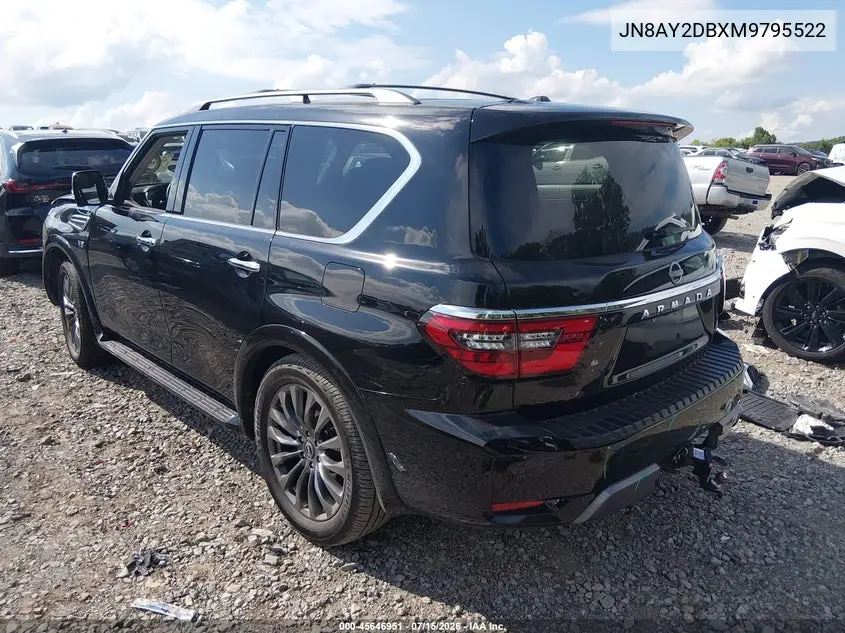 2021 Nissan Armada Platinum 4Wd VIN: JN8AY2DBXM9795522 Lot: 45646951