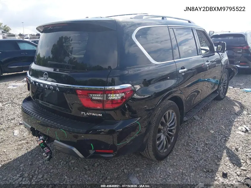 2021 Nissan Armada Platinum 4Wd VIN: JN8AY2DBXM9795522 Lot: 45646951