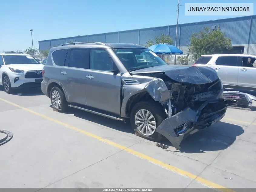 2022 Nissan Armada Sv 2Wd VIN: JN8AY2AC1N9163068 Lot: 45537144