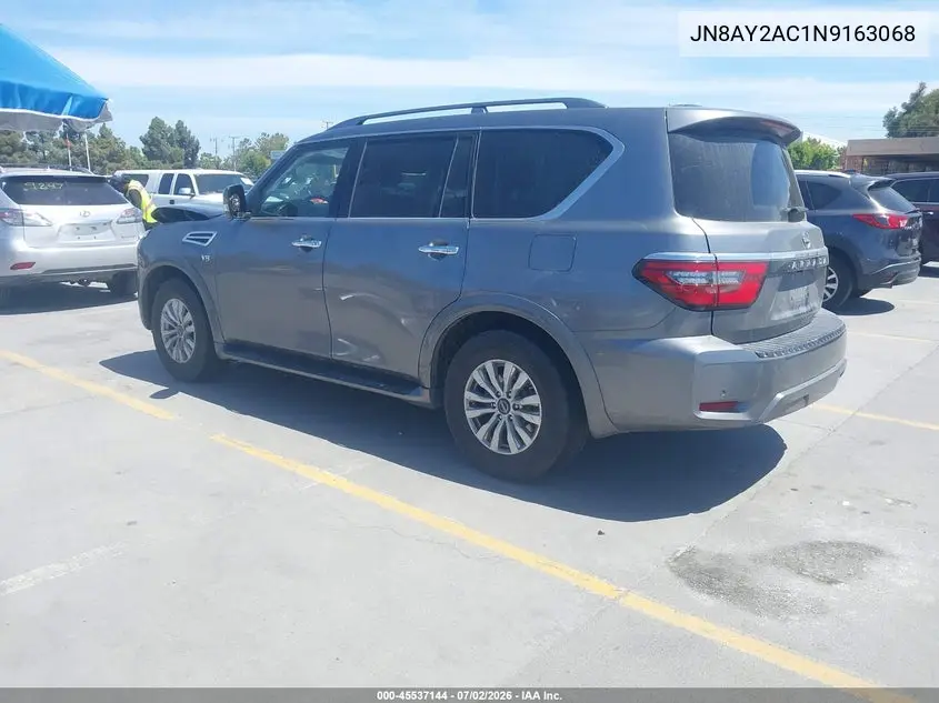 2022 Nissan Armada Sv 2Wd VIN: JN8AY2AC1N9163068 Lot: 45537144