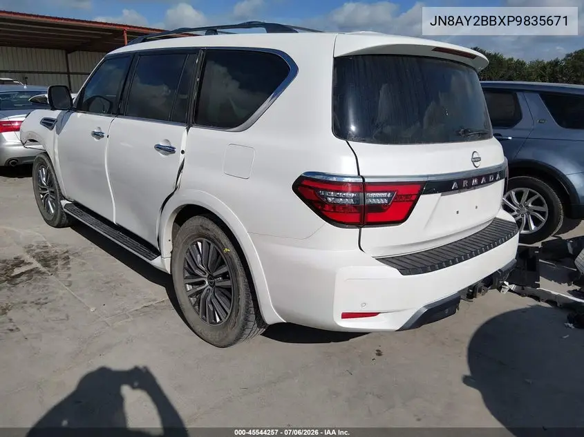 2023 Nissan Armada Sl 4Wd VIN: JN8AY2BBXP9835671 Lot: 45544257