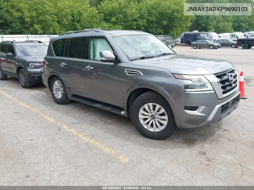 2023 Nissan Armada Sv 4Wd VIN: JN8AY2ADXP9690103 Lot: 45588023