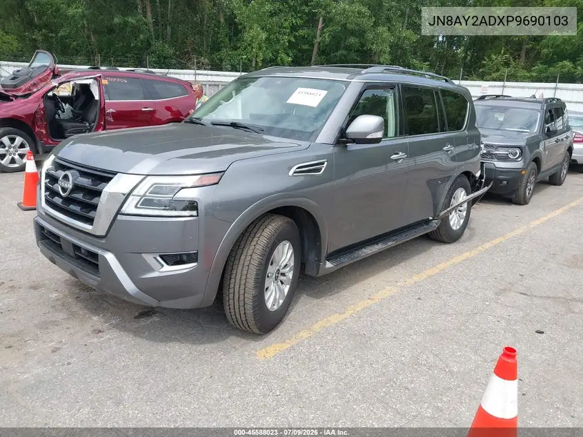 2023 Nissan Armada Sv 4Wd VIN: JN8AY2ADXP9690103 Lot: 45588023