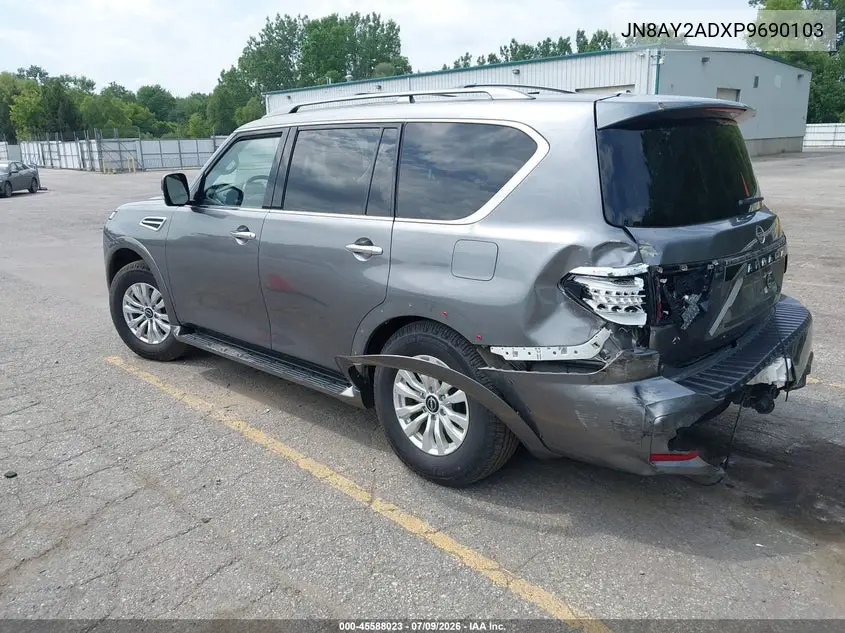 2023 Nissan Armada Sv 4Wd VIN: JN8AY2ADXP9690103 Lot: 45588023