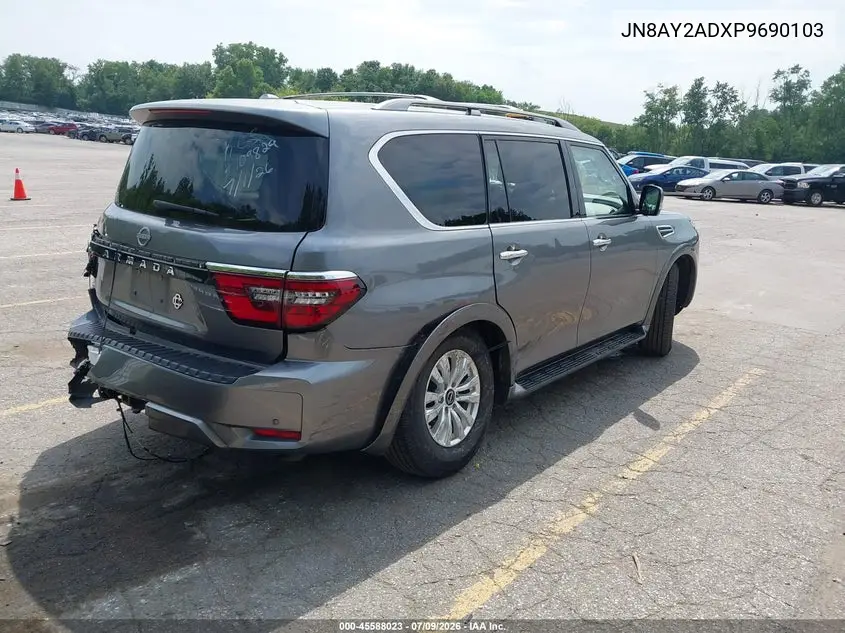 2023 Nissan Armada Sv 4Wd VIN: JN8AY2ADXP9690103 Lot: 45588023