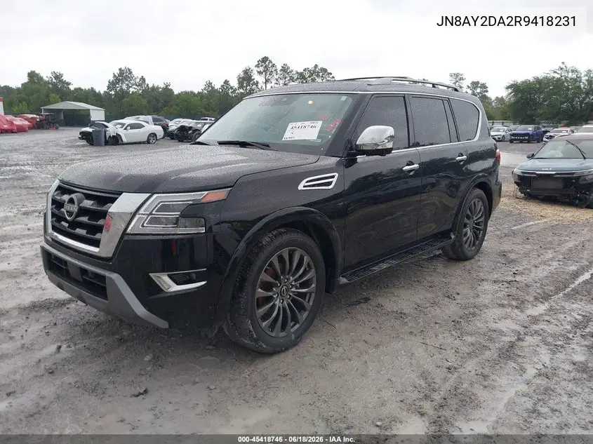 2024 Nissan Armada Platinum 2Wd VIN: JN8AY2DA2R9418231 Lot: 45418746