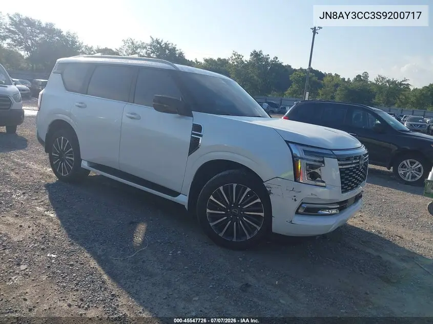 2025 Nissan Armada Platinum Reserve 4Wd VIN: JN8AY3CC3S9200717 Lot: 45547726