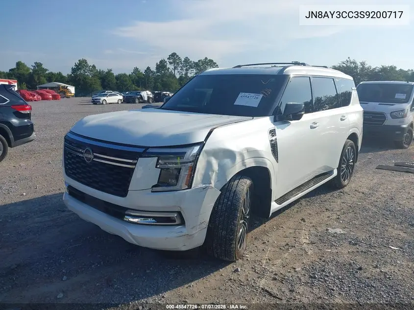 2025 Nissan Armada Platinum Reserve 4Wd VIN: JN8AY3CC3S9200717 Lot: 45547726