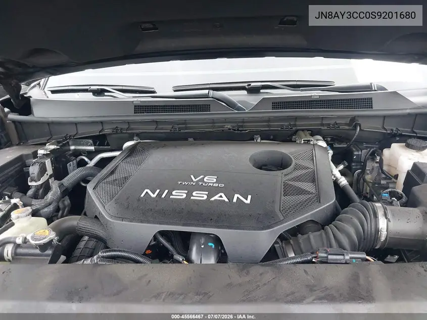 2025 Nissan Armada Platinum Reserve 4Wd VIN: JN8AY3CC0S9201680 Lot: 45566467