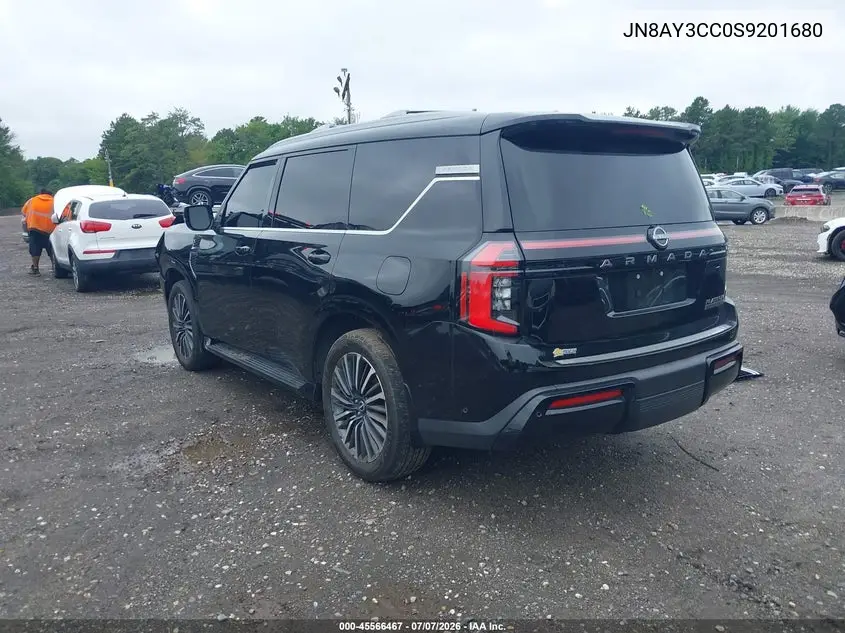 2025 Nissan Armada Platinum Reserve 4Wd VIN: JN8AY3CC0S9201680 Lot: 45566467