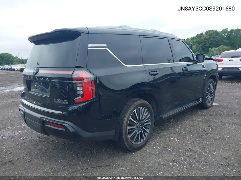 2025 Nissan Armada Platinum Reserve 4Wd VIN: JN8AY3CC0S9201680 Lot: 45566467